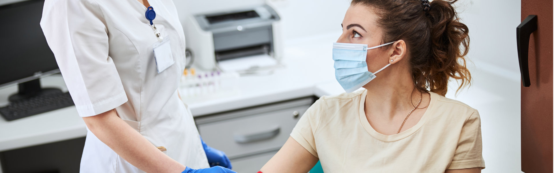 woman having a phlebotomy